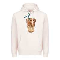 Pale Pink iced latte Premium Hoodie - BarkalooDesign