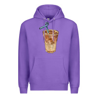 Purple iced latte Premium Hoodie - BarkalooDesign