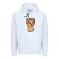 White iced latte Premium Hoodie - BarkalooDesign