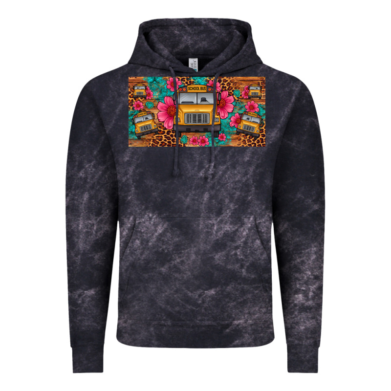 School Bus Leopard Gemstone License Plate Vintage Hoodie by Artiststas | Teevron