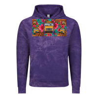 Cloud Purple school bus leopard gemstone license plate Vintage Hoodie - Artiststas