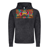 Vintage Black school bus leopard gemstone license plate Vintage Hoodie - Artiststas