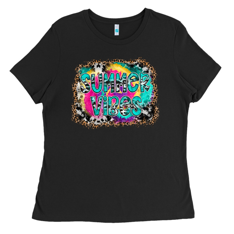 Summer Vibes Ladies Tee by CowhideDigitalArt | Teevron