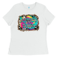 White Summer Vibes Ladies Tee - CowhideDigitalArt