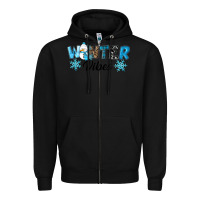 Black winter vibes Zipper Hoodie - RanaPortraitStore