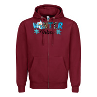 Burgundy winter vibes Zipper Hoodie - RanaPortraitStore