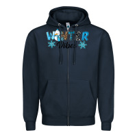 Navy winter vibes Zipper Hoodie - RanaPortraitStore