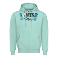 Seafoam winter vibes Zipper Hoodie - RanaPortraitStore