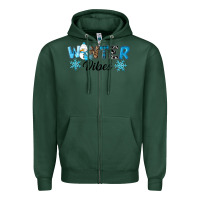 Sports Green winter vibes Zipper Hoodie - RanaPortraitStore