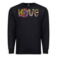 Black tie dye sunflower love Premium Sweatshirt - RanaPortraitStore