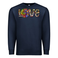 Navy tie dye sunflower love Premium Sweatshirt - RanaPortraitStore