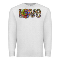 Oatmeal Heather tie dye sunflower love Premium Sweatshirt - RanaPortraitStore