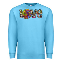 Ocean Blue tie dye sunflower love Premium Sweatshirt - RanaPortraitStore