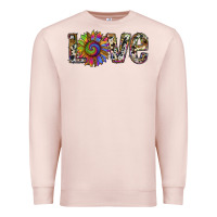 Pale Pink tie dye sunflower love Premium Sweatshirt - RanaPortraitStore