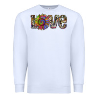 White tie dye sunflower love Premium Sweatshirt - RanaPortraitStore