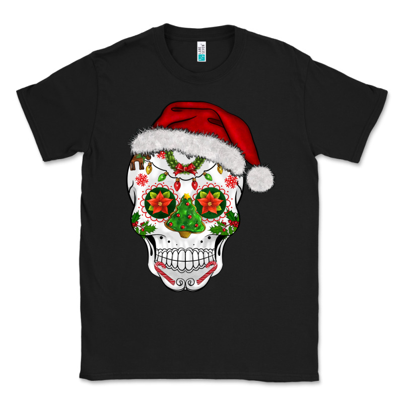 Sugar Skull  Christmas Classic Tee by BarkalooDesign | Teevron