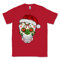 Red sugar skull  christmas Classic Tee - BarkalooDesign