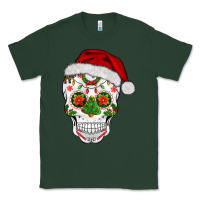 Sports Green sugar skull  christmas Classic Tee - BarkalooDesign