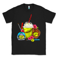 Black Softball Frappe Coffee Classic Tee - FaDigitalArtStudio