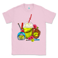 Bubblegum Pink Softball Frappe Coffee Classic Tee - FaDigitalArtStudio