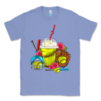 Colony Blue Softball Frappe Coffee Classic Tee - FaDigitalArtStudio