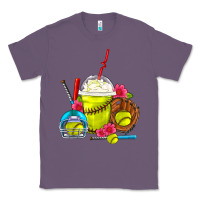 Lavender Softball Frappe Coffee Classic Tee - FaDigitalArtStudio