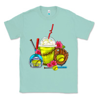 Seafoam Softball Frappe Coffee Classic Tee - FaDigitalArtStudio