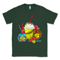 Sports Green Softball Frappe Coffee Classic Tee - FaDigitalArtStudio