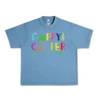 Pebble Blue camping arrow camper happy summer camp camping kids 635 Urban Heavy Tee - baoMotion