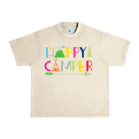 Sandshell camping arrow camper happy summer camp camping kids 635 Urban Heavy Tee - baoMotion