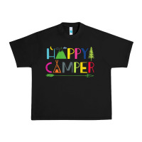 Black camping arrow camper happy summer camp camping kids 635 Urban Heavy Tee - baoMotion