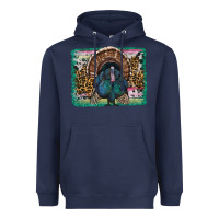 Navy thanksgiving turkey with background Heavyweight Hoodie - RanaPortraitStore
