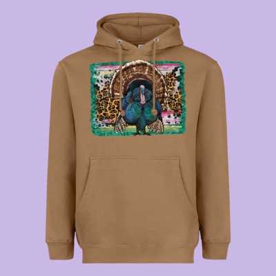 Thanksgiving Turkey With Background Heavyweight Hoodie Designed By Ranaportraitstore