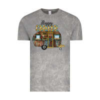 Cloud Rock Happy Camper Vintage Tee - CowhideDigitalArt