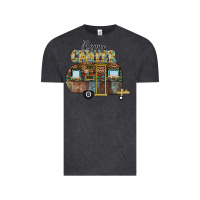Vintage Black Happy Camper Vintage Tee - CowhideDigitalArt