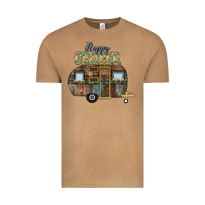 Happy Camper Vintage Tee by CowhideDigitalArt | Teevron
