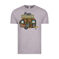 Vintage Zinc Happy Camper Vintage Tee - CowhideDigitalArt