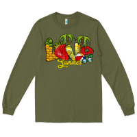 Army Green love summer Long Sleeve Tee - RacoonDesign