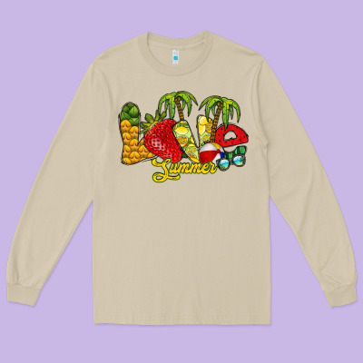 Love Summer Long Sleeve Tee Designed By Racoondesign