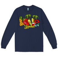 Navy love summer Long Sleeve Tee - RacoonDesign