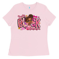 Bubblegum Pink Pretty Black Educated Ladies Tee - CowhideDigitalArt