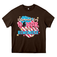 Chocolate Brown Memorial Day honor and remember Heavy Core Tee - FaDigitalArtStudio
