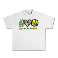Lunar Rock Peace Love Softball Urban Heavy Tee - Jasminsmagicworld