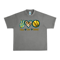 Tornado Peace Love Softball Urban Heavy Tee - Jasminsmagicworld