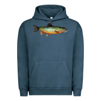 Pigment Midnight Navy Greenback Cutthroat Trout Fish Urban Hoodie - RanaPortraitStore