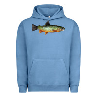 Pigment Pebble Blue Greenback Cutthroat Trout Fish Urban Hoodie - RanaPortraitStore