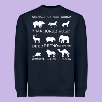 Animals Of The World Heavyweight Sweatshirt Designed By Bettercallsaul