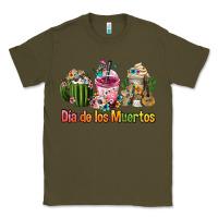 Army Green Mexican Día De Los Muertos Coffee Cups Classic Tee - FaDigitalArtStudio