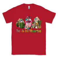Red Mexican Día De Los Muertos Coffee Cups Classic Tee - FaDigitalArtStudio