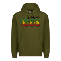 Army Green celebrate juneteenth1865 Premium Hoodie - BarkalooDesign